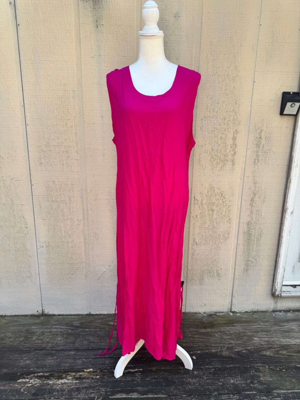 Seven Islands Sleeveless Fuchsia Maxi Dress